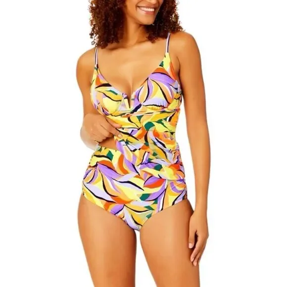Anne Cole Women’s Tankini Swim Top Size Medium - Picture 1 of 12